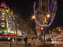 Парист Елисейн гэрлэн чимэглэлийг асаалаа