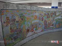  Монголын нууц товчоог эсгий эдлэл дээр урлана