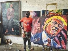 Барак Обамагийн  хөрөг зураг олон хувь борлогдож байна