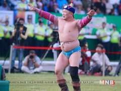 Монгол Улсын гарьд Ш.Жаргалсайхан нэгийн даваанд өвдөг шороодлоо