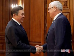 Эрхүү мужийн Хууль тогтоох хурлын дарга С.Ф.Брилкаг хүлээн авч уулзлаа