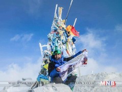 Ч.Мөнгөндалай Саяаны нурууны ноён оргилд гарчээ