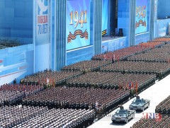 Аугаа их эх орны дайны ялалтын 70 жилийн ойд зориулсан жагсаалд Монгол Улсын цэрэг дайчид анх удаа..