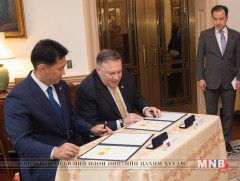 Ерөнхий сайд У.Хүрэлсүхэд АНУ-ын Төрийн нарийн бичгийн дарга М.Помпео бараалхав