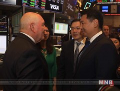 Ерөнхий сайд У.Хүрэлсүх Нью-Йоркийн Хөрөнгийн биржийн үйл ажиллагаатай танилцлаа