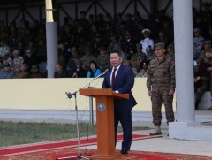 Ерөнхийлөгч Х.Баттулга “Хааны эрэлд” энхийг дэмжих ажиллагааны хамтарсан сургуулийг нээж үг хэлэв