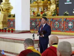 Ерөнхийлөгч Х.Баттулга Азийн буддистуудын энх тайвны бага хуралд оролцогчдод мэндчилгээ дэвшүүллээ