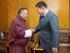 ЗГХЭГ-ын дарга Л.Оюун-Эрдэнэ Бутаны хаант улсын Дотоод хэрэг, соёлын сайдтай уулзлаа