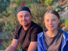 Леонардо Ди Каприо Шведийн уур амьсгалын өөрчлөлтийн эсрэг тэмцэгч Грета Тунбергтэй уулзжээ