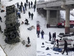 ОХУ: Автобус осолдож, 20 орчим зорчигч амиа алджээ 