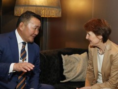 Ерөнхийлөгч Х.Баттулга Швейцарын Холбооны Улсын Ерөнхийлөгч Симонетта Соммаруга нар уулзлаа