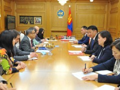 Ерөнхий сайд У.Хүрэлсүх НҮБ-ын Суурин зохицуулагчийг хүлээн авч уулзав 