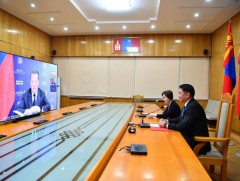 Ерөнхий сайд У.Хүрэлсүх ОХУ-ын Аюулгүй байдлын зөвлөлийн орлогч дарга Д.А.Медведевтэй цахим ..