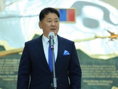 Ерөнхийлөгч У.Хүрэлсүх “Чингис хаан” ОУНБ-ын анхны нислэгийн ёслолд оролцож, үг хэллээ