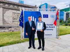 Хуульч Б.Пүрэвсүрэн Европын холбооны Хүний эрхийн шагнал хүртлээ