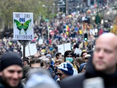 Бельги улсад цар тахлын хязгаарлалтыг эсэргүүцсэн жагсаал боллоо 