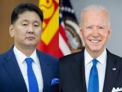 Монгол Улсын Ерөнхийлөгчид АНУ-ын Ерөнхийлөгч Жо Байден мэндчилгээ дэвшүүлэв