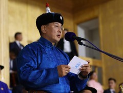 Ерөнхийлөгч У.Хүрэлсүх Үндэсний их баяр наадмыг хааж үг хэллээ