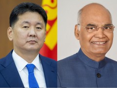 Монгол Улсын Ерөнхийлөгчид Бүгд Найрамдах Энэтхэг Улсын Ерөнхийлөгч мэндчилгээ дэвшүүлэв