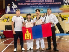 Ж.Жаргалан, Т.Тэмүүлэн нар таеквондогийн ААШТ-ээс хүрэл медаль хүртлээ