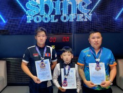 “Шайн пүүл опен” тэмцээнээс 12 настай Б.Ууганбат медаль хүртлээ