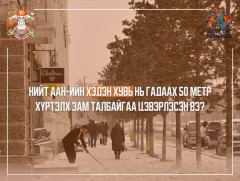 Нийт ААН-ийн хэдэн хувь нь гадаах 50 метр хүртэлх зам талбайгаа цэвэрлэсэн бэ?