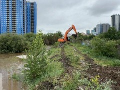 Сэлбэ, Дунд гол дагуу 1400 шоо метр лаг хагшаасыг цэвэрлэн гаргав