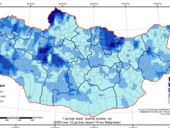 Нийт нутгийн 50 гаруй хувьд цастай байна
