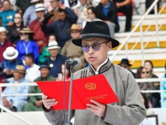 Увс аймгийн түүхт 100 жилийн ойн баяр наадамд УИХ-ын дарга Д.Амарбаясгалан мэндчилгээ дэвшүүллээ