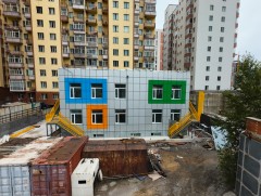 Хан-Уул дүүргийн 20 дугаар хороонд 100 ортой цэцэрлэгийн барилга угсралтын ажил 85 хувьтай үргэлжи..