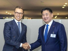 Ерөнхийлөгч У.Хүрэлсүх Бүгд Найрамдах Финланд Улсын Ерөнхийлөгч Александер Стуббтай уулзав