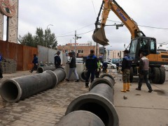 Вокзал орчимд ус зайлуулах шугам угсрах ажил 55 хувьтай үргэлжилж байна