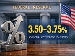 АНУ-ын төв банк бодлогын хүүгээ хэвээр хадгаллаа