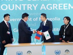 COP17: Монгол Улс, Даян дэлхийн ногоон хөгжлийн институт хоорондын хамтын ажиллагааны хэлэлцээр ба..