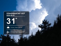 ЦАГ АГААР: Улаанбаатарт өдөртөө 31 хэм дулаан